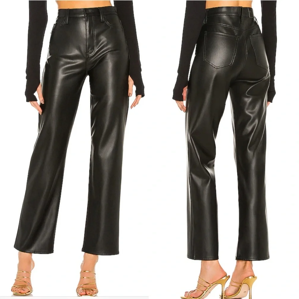 X REVOLVE PISTOLA Cassie Super High Straight Pant in Black Sz 26 $168 - Picture 2 of 11